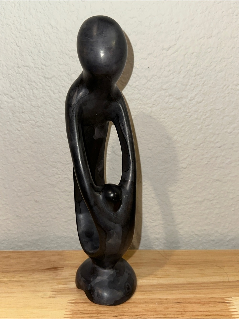 Beautiful SoapStone Parent/Child Statue/Figurine Hand Carved in Kenya